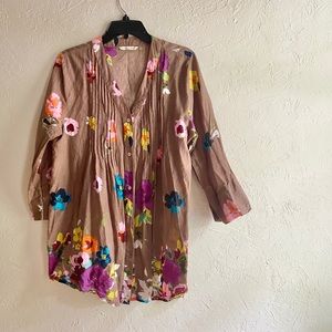 Soft Surroundings Long Artsy Shirt